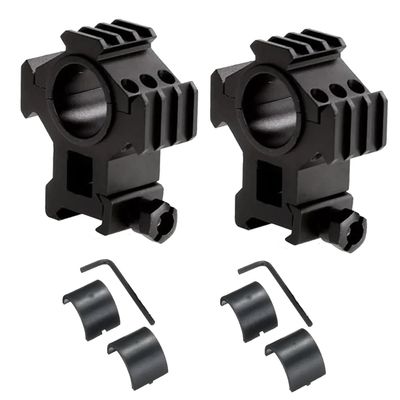 360 TACTICAL Triple Rail Weaver Picatinny Scope Mount Scope Ring Flashlight Mount (Pack of 2)