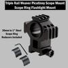 360 TACTICAL Triple Rail Weaver Picatinny Scope Mount Scope Ring Flashlight Mount (Pack of 2) view 2