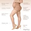 MeMoi Women's Light Support Maternity Tights with Extra Large Waist Nude Large/X-Large view 3