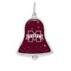 Mississippi State Bulldogs MSU Silver Bell Silver Metal Christmas Ornament Gift Decoration view 1