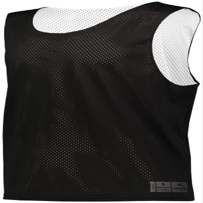 Augusta Sportswear Youth Mesh Reversible Pinnie Xs Black/White