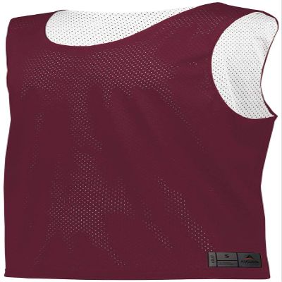 Augusta Sportswear Youth Mesh Reversible Pinnie Xs Maroon/White