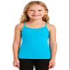 Kurve Girls Sleeveless Tank Top  Stretch Undershirts Cami Camisole, Dance, Yoga, Gymnastics Class, UV Protective Fabric, Rated UPF 50+ (Made in USA), Turquoise, Age 10-16 view 1