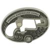 North American Arms NAA LNG RFL CUST Oval Belt Buckle, silver,5.5 x 4 x 1.75 inches view 1