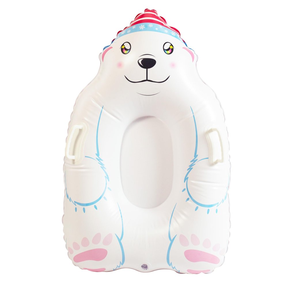 SNOWCANDY Animal Inflatable Snow Sled, Multiple Animal Styles (SnowCandy Polar Bear Snow Sled  37" Inflatable Polar Bear)