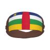 Central African Flag Print Workout Headbands, Sports Outdoors Sweatbands for Men Women, for Running Cycling Yoga view 2