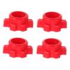 VICASKY 4Pcs - Collars Plastic Anti-Slip Standard Barbell Exercise Collars Nut Screw Clamps for Dumbell Weight Lifting Fitness Accessorie Red view 1
