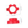 VICASKY 4Pcs - Collars Plastic Anti-Slip Standard Barbell Exercise Collars Nut Screw Clamps for Dumbell Weight Lifting Fitness Accessorie Red view 2