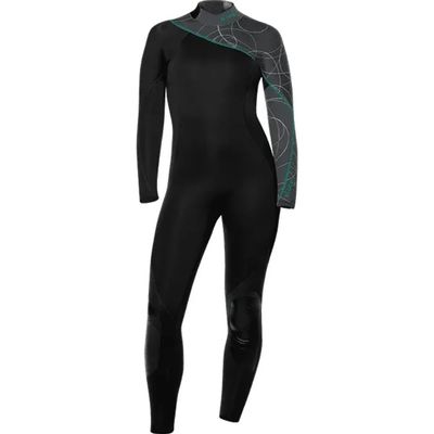 BARE 5MM Women's Elate Full Wetsuit | Comfortable high Stretch Neoprene Material | Long Sleeve | Great for All Watersports, Scuba Diving and Snorkeling | Grey 08T