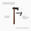 Barebones Field Hatchet - Camp and Woodsman Hatchet with Hammer and Sheath - Essential Camping and Outdoor Tools view 4