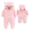 Bestgift Baby Cartoon Bear Snowsuit Winter Coats Cute Newborn Infant Jumpsuit Pink 0-3 Months view 1