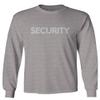 VICES AND VIRTUESS 0331. Security Graphic Event Staff Work Uniform Concert Crew Guard Men's Long Sleeve t Shirt (Light Gray Medium) view 1