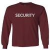 VICES AND VIRTUESS 0331. Security Graphic Event Staff Work Uniform Concert Crew Guard Men's Long Sleeve t Shirt (Maroon Small) view 1