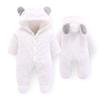 Bestgift Baby Cartoon Bear Snowsuit Winter Coats Cute Newborn Infant Jumpsuit White 6-9 Months view 1
