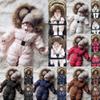 Bestgift Unisex Baby Infant Toddler Winter Snowsuits Romper Hooded Jumpsuit Jacket Black 0-3 months view 3