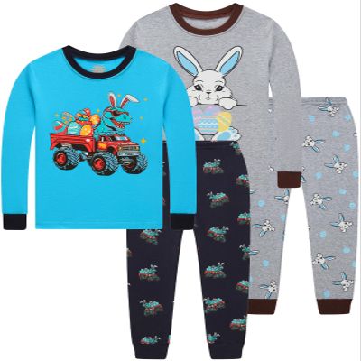 Dolphin&Fish Boys Space Pajamas Shark Pjs Kids Sleepwear Toddler Clothes Sets 2T Blue