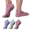 Hylaea Womens Non Slip Socks for Yoga Pilates Hospital Barre kickboxing, Grips on Bottom, Ankle,Cushion Padded Large xlarge view 1