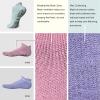 Hylaea Womens Non Slip Socks for Yoga Pilates Hospital Barre kickboxing, Grips on Bottom, Ankle,Cushion Padded Large xlarge view 4