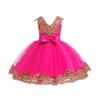 OBEEII Baby Girl Dress Flower Christening Baptism Gown Formal Party Special Occasion Dresses for Toddler Infant Hot Pink 2-3T view 1