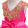 OBEEII Baby Girl Dress Flower Christening Baptism Gown Formal Party Special Occasion Dresses for Toddler Infant Hot Pink 2-3T view 3