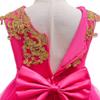 OBEEII Baby Girl Dress Flower Christening Baptism Gown Formal Party Special Occasion Dresses for Toddler Infant Hot Pink 2-3T view 4