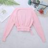 vastwit Little Girls Classic Cotton Long Sleeves Ballet Dance Wrap Knit Casual Daily Wear Cardigan Sweater Tops Pink 4-5 view 4