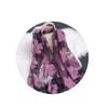AMOYER 1pc Women Ladies Elegant Lace Tassel Long Scarf Flora Flower Organza Scarf Lightweight Soft Long Shawl Thin view 4