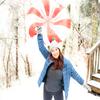 SnowCandy  Inflatable Heavy-Duty Snow Tubes Collection, Durable Cold-Resistant Winter Sledding Tubes for Kids & Adults (Multiple Styles Available) (42" Peppermint Snow Tube) view 3