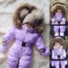 Bestgift Unisex Baby Infant Toddler Winter Snowsuits Romper Hooded Jumpsuit Jacket Violet 6-9 months view 2