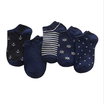Jueshanzj Men's Dress Socks Cotton Fashion Classic Breathable Socks ankle socks stripe1 5 pairs One Size