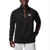 Columbia Men's Collegiate Terminal Tackle Fleece 1/4 Zip, VT - Black, Large view 1