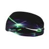 Laser Lights Print Workout Headbands, Sports Outdoors Sweatbands for Men Women, for Running Cycling Yoga view 1