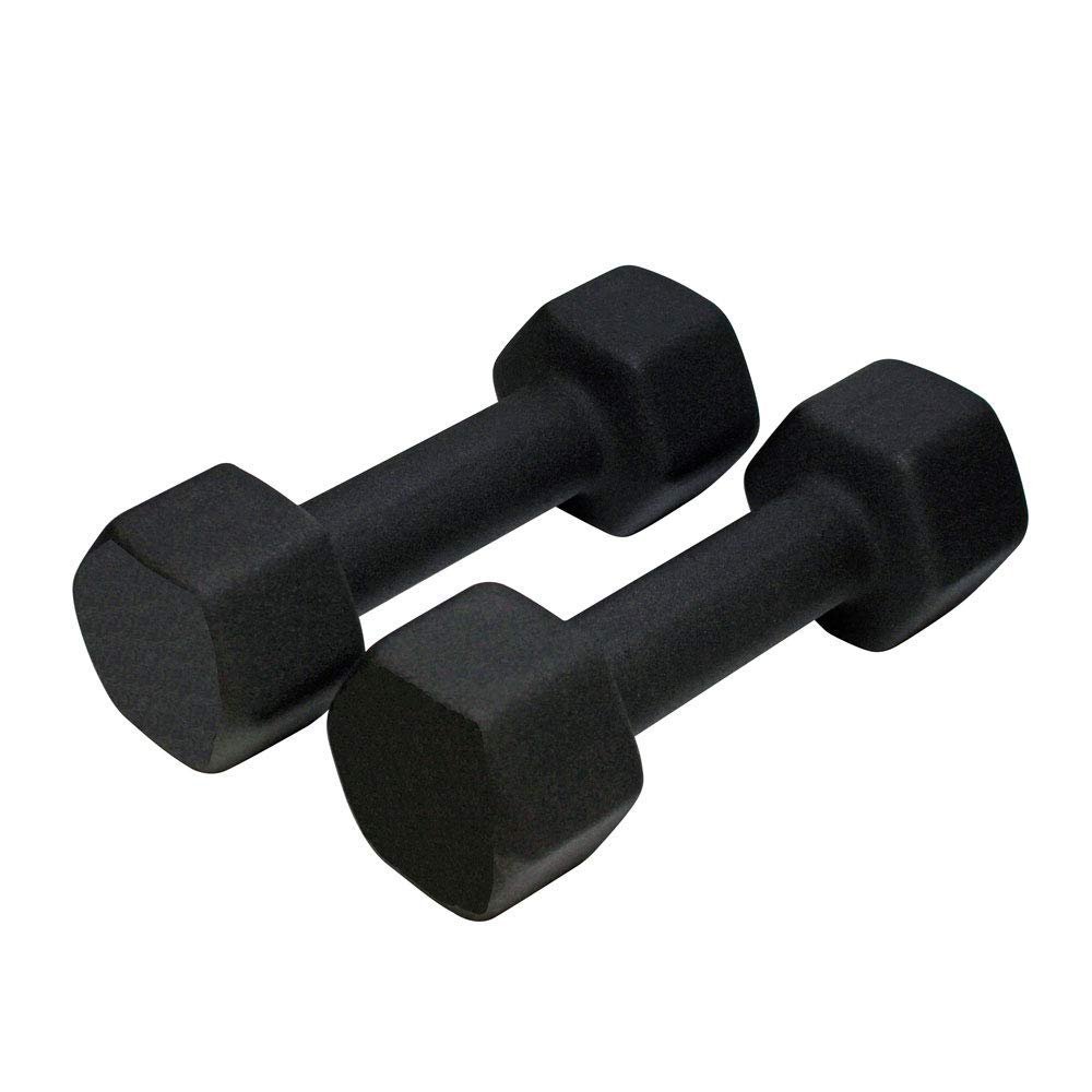 Neoprene Dumbbell for Strength Training, Muscle Toning, and Rehab, Non-Slip Grip, Anti-Roll Design 12lb (24lb Set)