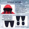 Bestgift Unisex Baby Winter Snowsuit Toddler Hoodied Footie Romper Outwear Coat Red-Navy 9-12 Months view 3
