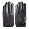 FUFU Gloves Men's Gloves PU Touch Screen Outdoor Winter Gloves Driving Gloves (Size : M)