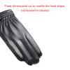 FUFU Gloves Men's Gloves PU Touch Screen Outdoor Winter Gloves Driving Gloves (Size : M) view 2
