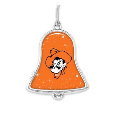 Oklahoma State Cowboys OSU Silver Bell Silver Metal Christmas Ornament Gift Decoration