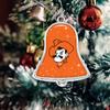 Oklahoma State Cowboys OSU Silver Bell Silver Metal Christmas Ornament Gift Decoration view 2