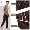 AMY COULEE Men's Casual Loose Fit Cotton Athletic Joggers Sweatpants (Brown, L) view 4