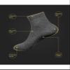 Jueshanzj Men's Dress Socks Cotton Seamless Toe Business Crew Socks Solid Flat 5 pairs One Size view 3