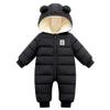 Bestgift Unisex Baby Hooded Winter Snowsuit Infant Warm Puffer Romper Black 3-9 months view 1