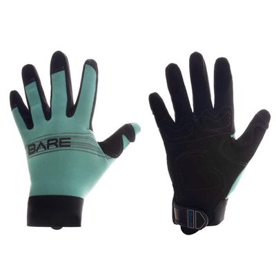 Bare 2mm Tropic Pro Five Finger Quality Scuba Diving Gloves-Aqua-Small