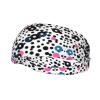 White Polka Dot Print Workout Headbands, Sports Outdoors Sweatbands for Men Women, for Running Cycling Yoga view 1