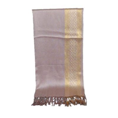 AMOYER 1pc Fashion Women's Long Scarves Shawls Soft Lightweight Feeling Formal Neckerchief Cotton with Gold Thread