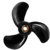 7 7/8 x 7 1/2 Aluminum Alloy Propeller 6011-079-07P 3 Blade for Honda Boat Outboard 5HP Engine Black R view 1