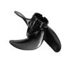 7 7/8 x 7 1/2 Aluminum Alloy Propeller 6011-079-07P 3 Blade for Honda Boat Outboard 5HP Engine Black R view 2