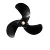 7 7/8 x 7 1/2 Aluminum Alloy Propeller 6011-079-07P 3 Blade for Honda Boat Outboard 5HP Engine Black R view 3