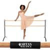 Artan Balance Ballet Barre Portable for Home or Studio, Height Adjustable Bar for Stretch, Pilates, Dance or Active Workouts, Single or Double, Kids and Adults (Curved 5 FT) view 1