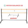 Artan Balance Ballet Barre Portable for Home or Studio, Height Adjustable Bar for Stretch, Pilates, Dance or Active Workouts, Single or Double, Kids and Adults (Curved 5 FT) view 2
