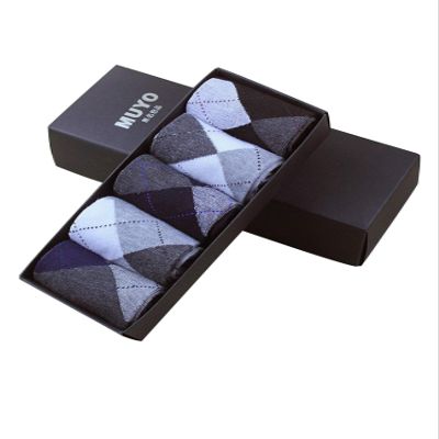 Jueshanzj Men's Dress Socks Cotton Fashion Classic Breathable Socks Tube socks Diamond 5 pairs One Size